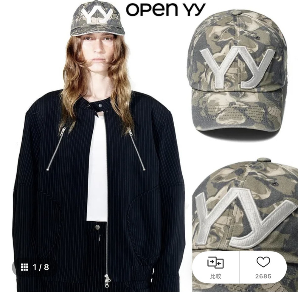 OPEN YY】YY CAMO BALL CAP◇ KHAKI (OPEN YY_TheOpen Product