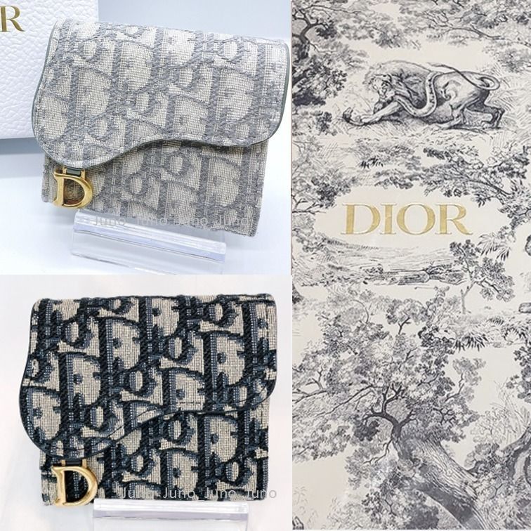 DIOR ミニ財布 SADDLE ロータスウォレット ディオールオブリーク (Dior