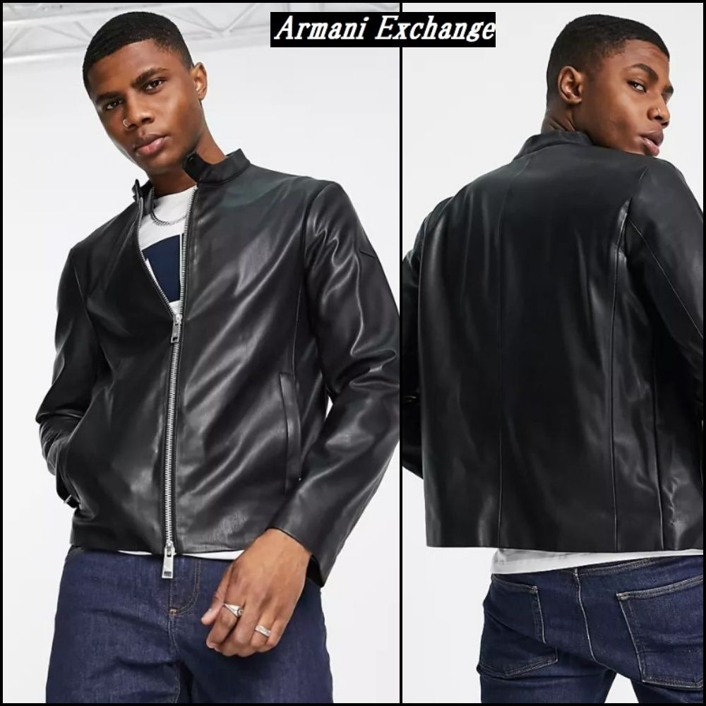 A/X Armani Exchange】フェイクレザー レーサー ジャケット ♪ (A/X