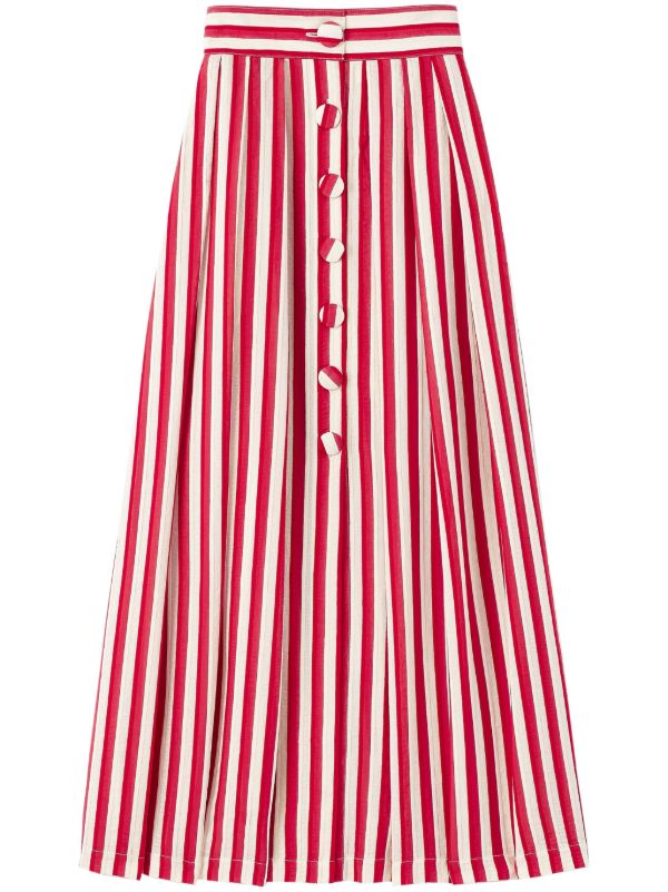 DESTREE Irving ストライプ スカート | レッド | FARFETCH JP