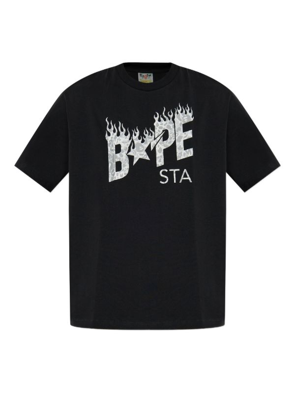 A BATHING APE® Bape STA レオパード Tシャツ | ブラック | FARFETCH JP