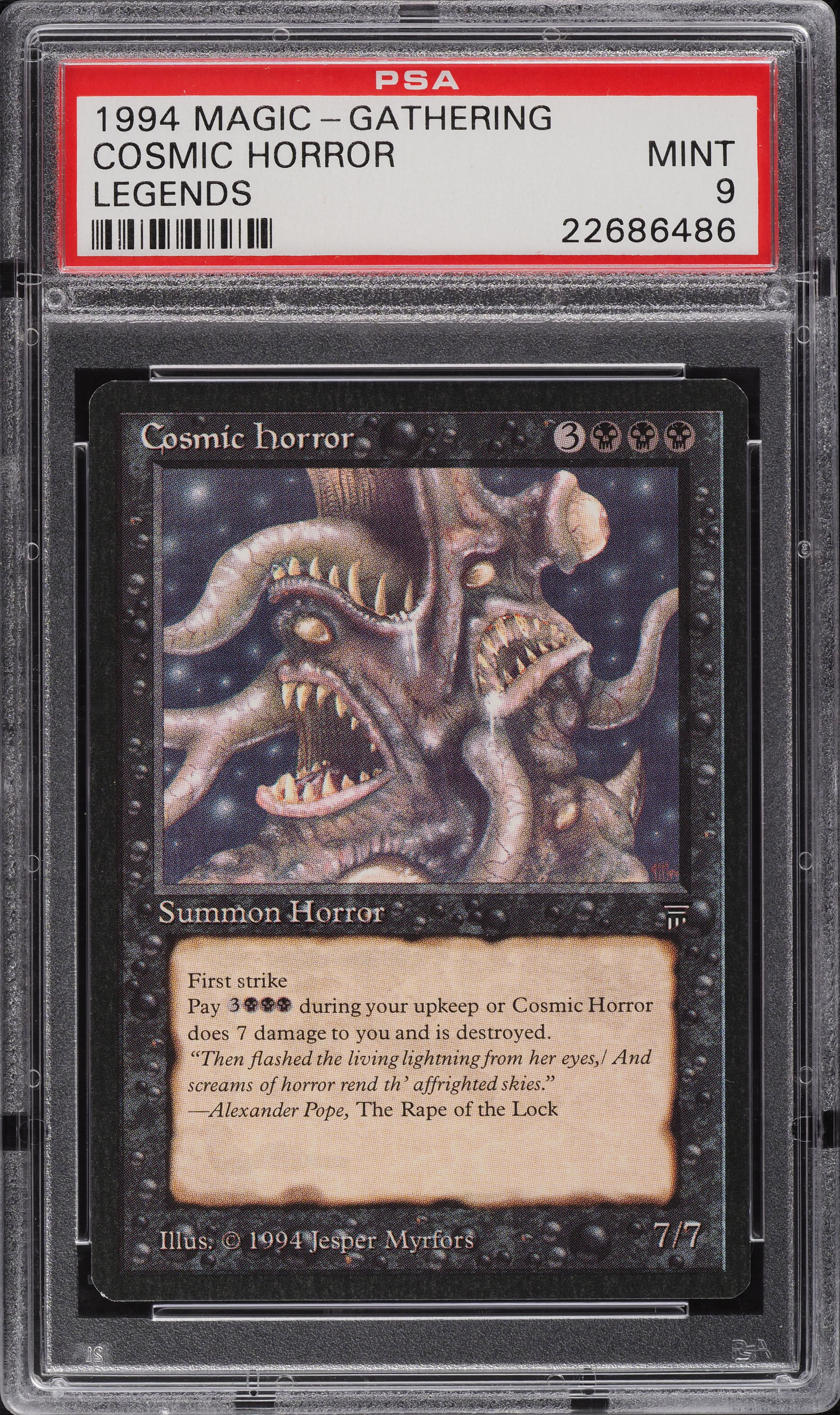 1994 Magic The Gathering MTG Legends Cosmic Horror PSA 9 MINT on