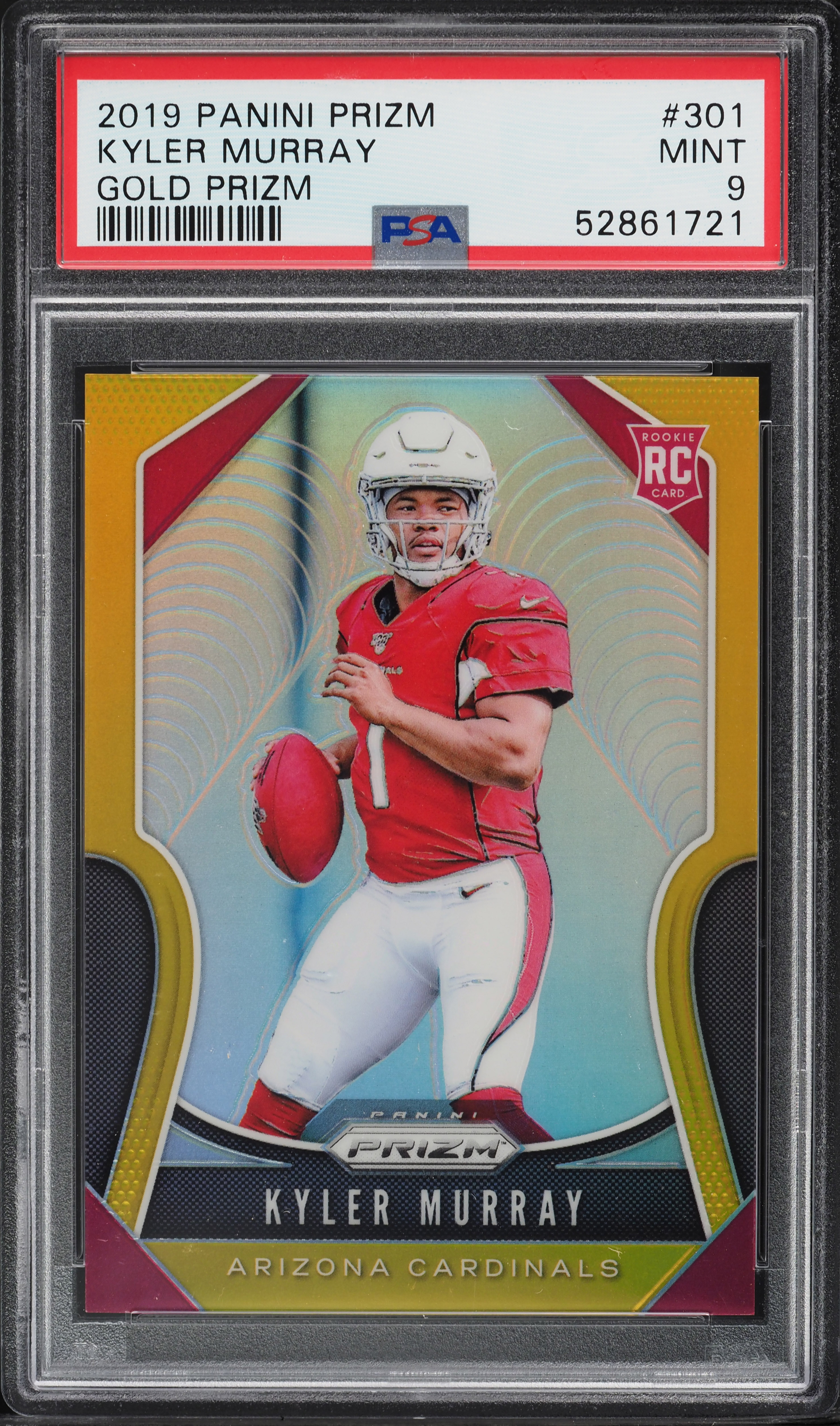 2019 Panini Prizm Gold Kyler Murray ROOKIE /10 #301 PSA 9 MINT on