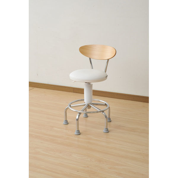 YAMAZEN 2WAYバーカウンターチェア ホワイト （直送品） - アスクル