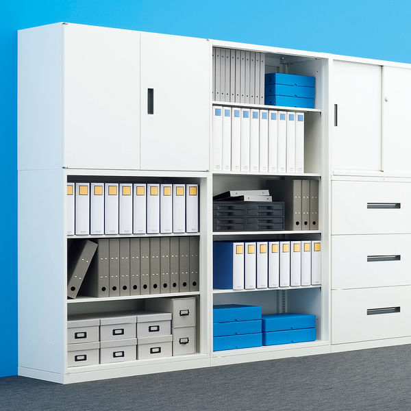 組立設置込】オカムラ スチール収納VILLAGE ラテラルキャビネット 鍵付