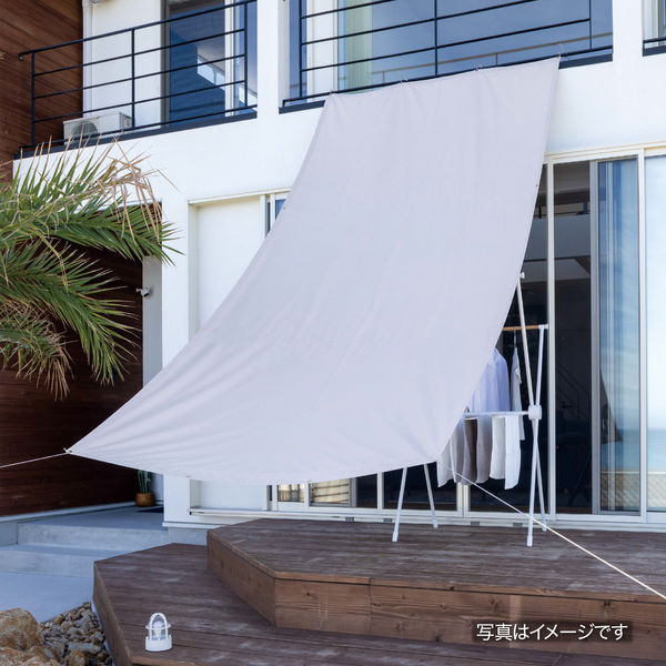 タカショー 雨よけシェード ダブル ライトグレー 1.8X4m CLS-40LGW 1枚