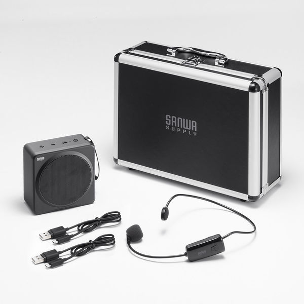 サンワサプライ ワイヤレスポータブル拡声器 MM-SPAMP15 1個 - アスクル