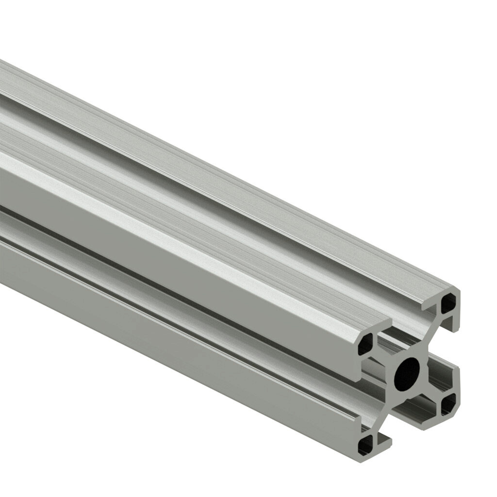 30 Series T-slotted Rail: standard, silver, 30 x 30mm profile