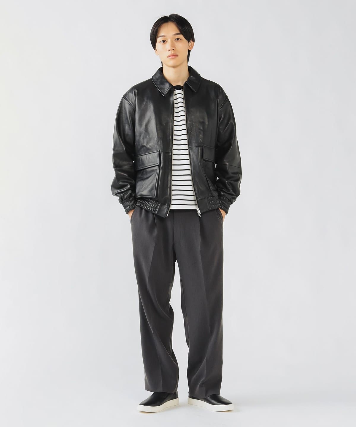 BEAMS HEART（ビームス ハート）レザー ブルゾン（ブルゾン レザー