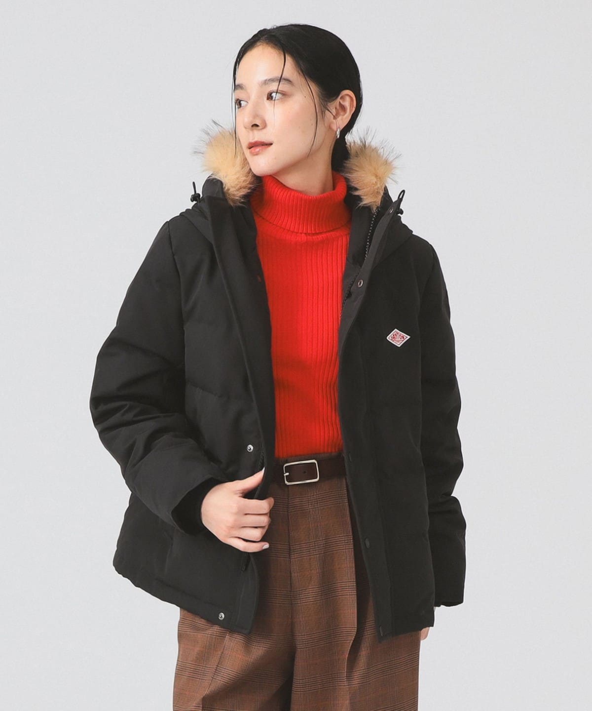 Ray BEAMS（レイ ビームス）DANTON / FAKE FUR HOODED DOWN JACKET