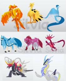 レア配布 色ギラティナ 色パルキア 色ディアルガ 3体セット｜ポケモン