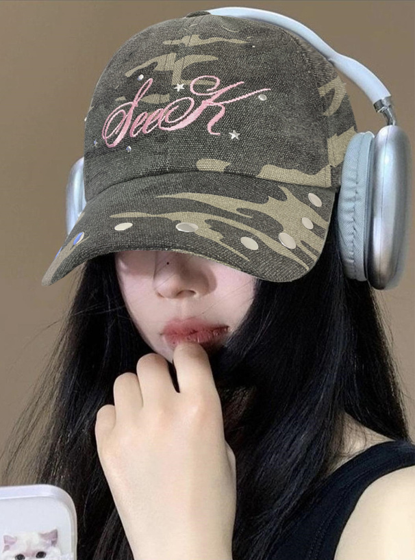 Y2K】KUIN KISSA 25SS クレイジースタッズキャップ Y2K】KUIN KISSA