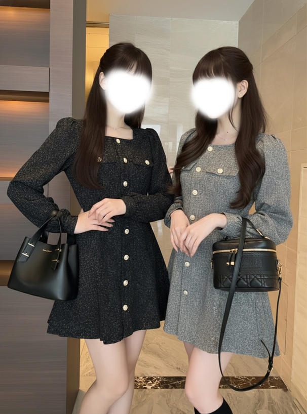 ツイードフレアミニワンピース[tg668] | レディースファッション通販の