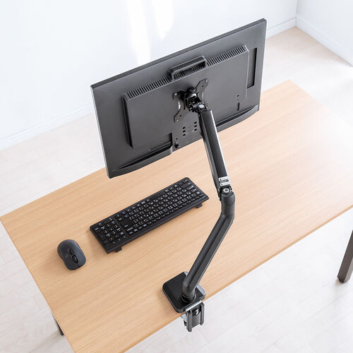 モニターアーム｜32インチ・ガス式・クランプ式・上下/左右/前後/回転