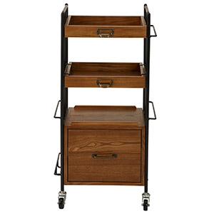 シャビーシック】アンティーク木製ワゴン ディアンType BOX