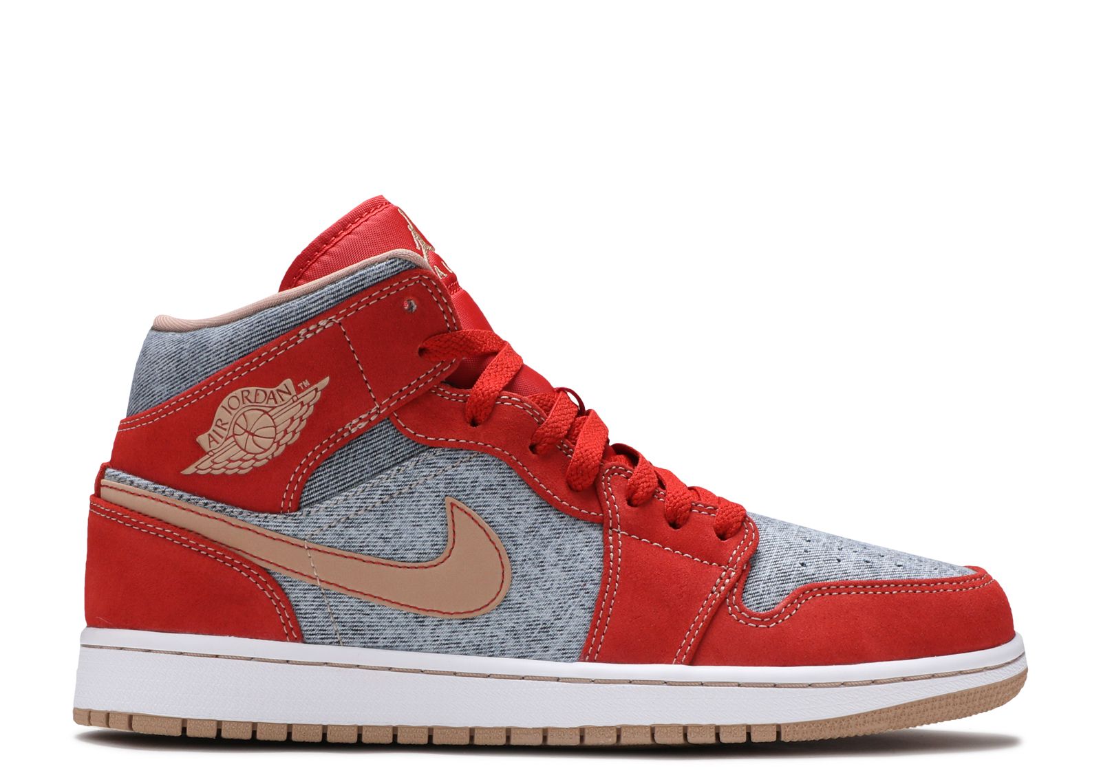 Jordan 1 Mid 'Denim Red' - Air Jordan - DM4352 600 - cinnabar/hemp