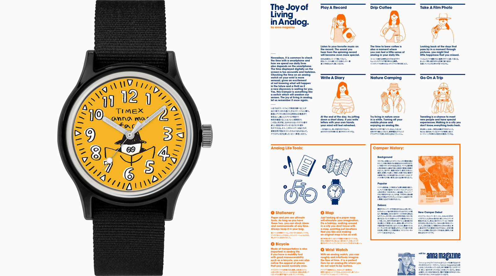 Japanese illustrator Face designs bold Camper watch | Wallpaper*