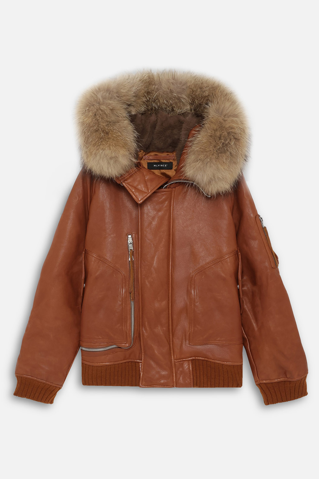 LEATHER N-2B JACKET - BROWN - MLVINCE