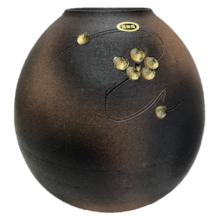 信楽焼 火色花紋花瓶の通販｜木製・陶器｜インテリアポット｜鉢