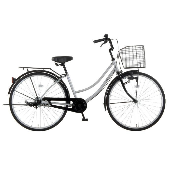 軽快車 LED 26 シルバーの通販｜シティサイクル｜ホームセンターナフコ