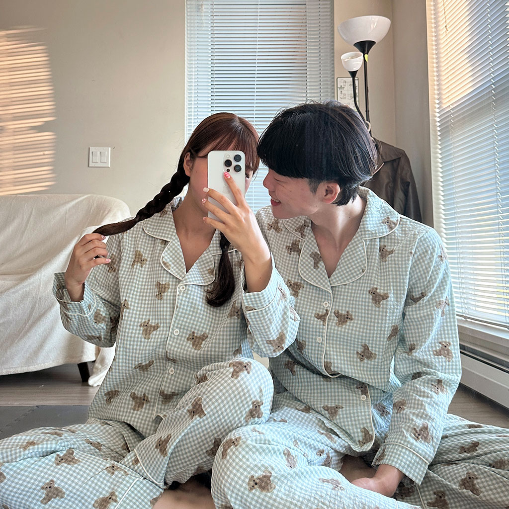 ユニセックス) チェックベアパジャマ | ファッション通販サイト NUGU