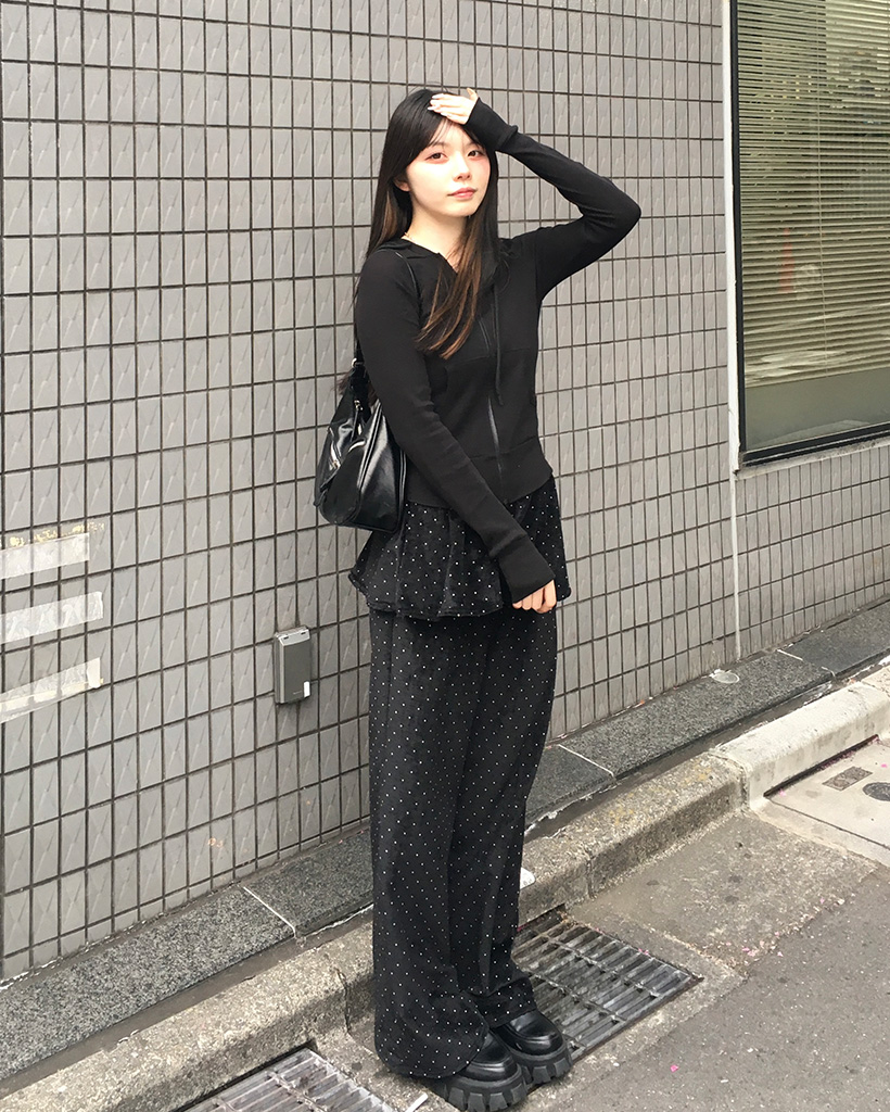 ドットフレアパンツスカート | ファッション通販サイト NUGU