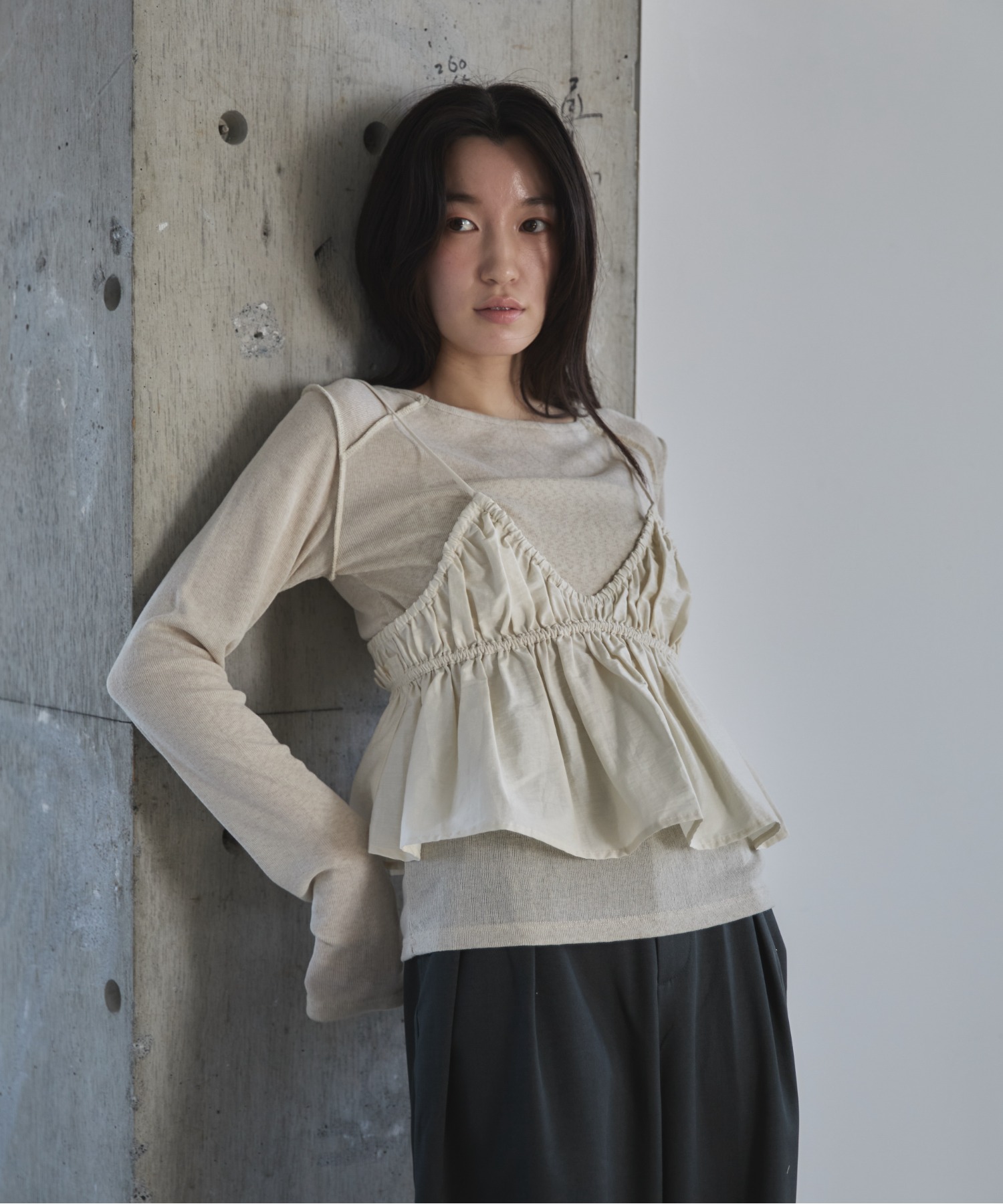 ギャザーブラトップビスチェ | ファッション通販サイト NUGU