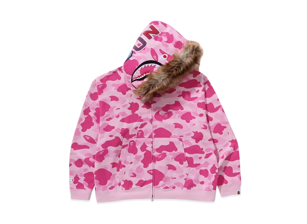 A BATHING APE x Don Toliver Faux Fur Shark Zip Hoodie 
