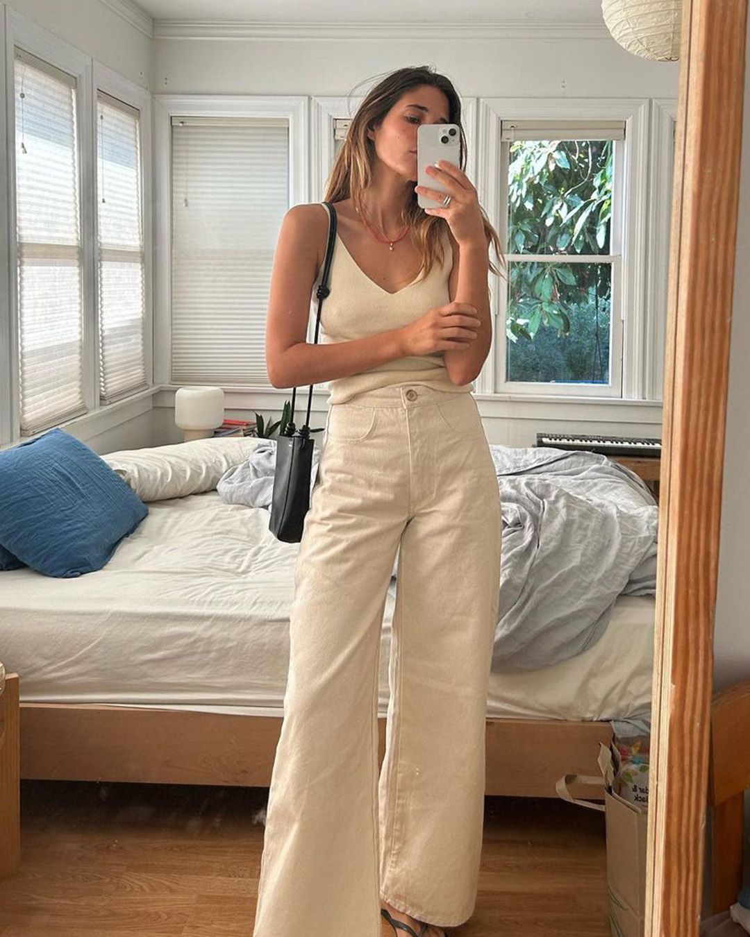 Knit Tank | Cream Coloured Knit Tank Top | Organic Cotton and