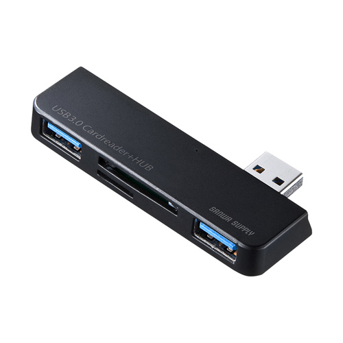 ADR-3SSDUBK【Surface専用カードリーダー付きUSBハブ（ブラック