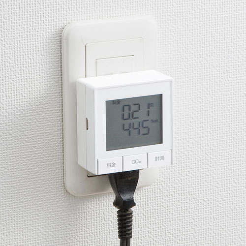 TAP-TST10N【ワットモニターUSB（2P・1個口・ホワイト）】5種類の測定