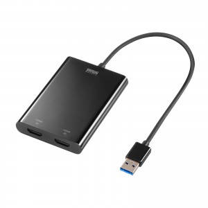 USB-CVU3HD5【USB-HDMIディスプレイアダプタ(4K対応・2画面出力)】USB