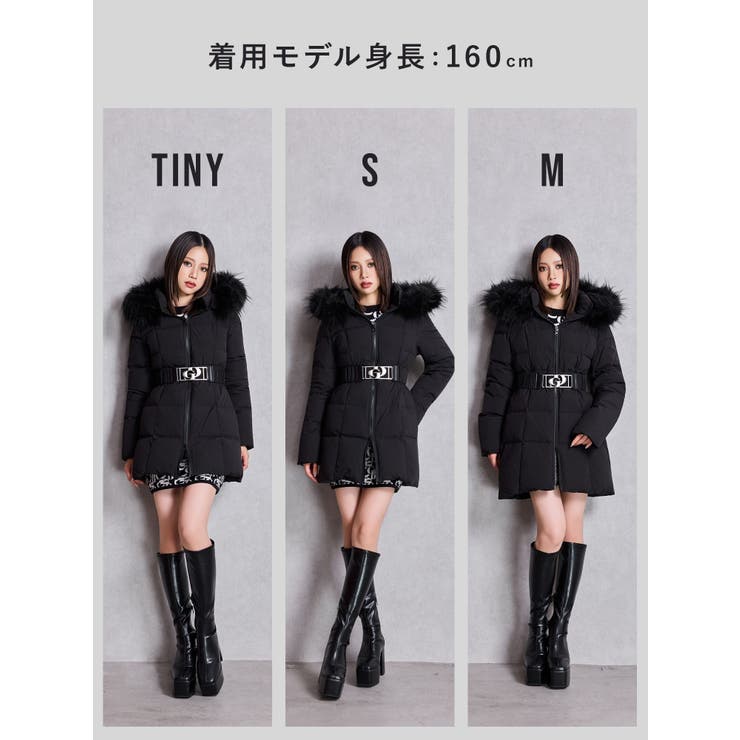 TINY】GDベルト付きロングダウンコート[品番：MKSW0066519]｜GYDA