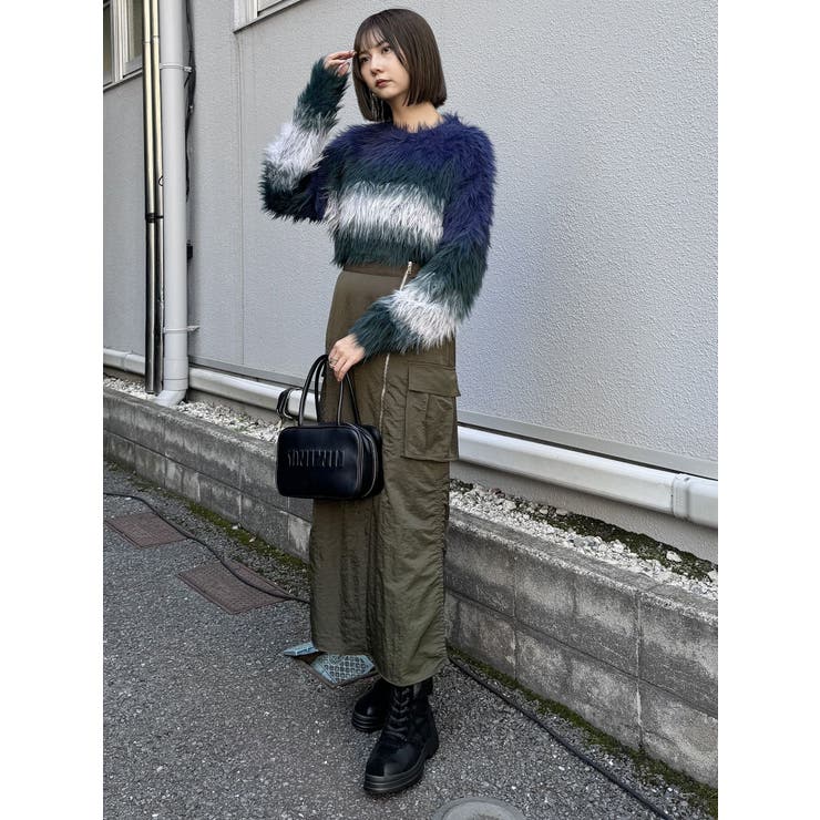 シャギーボーダーニット[品番：MKSW0060792]｜MURUA（ムルーア）の