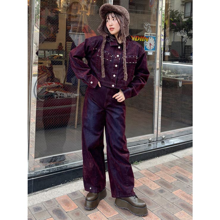 フロッキーバレルレッグデニム【セット販売対象】[品番：MKSW0065721