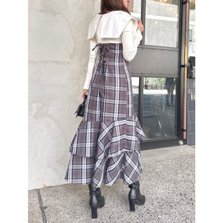 アシメマーメイドコルセットワンピース[品番：MKSW0061109]｜dazzlin