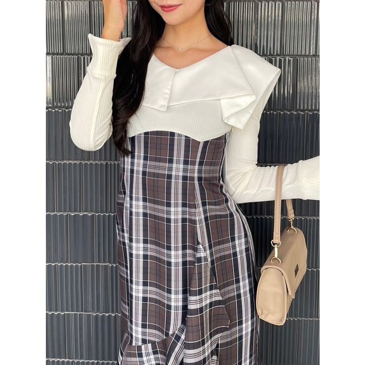 アシメマーメイドコルセットワンピース[品番：MKSW0061986]｜dazzlin