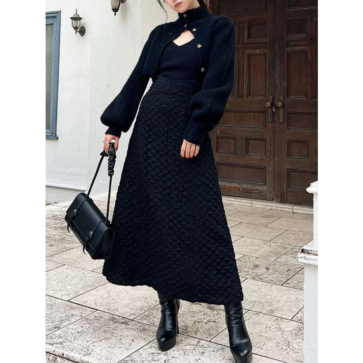 キルティングフレアスカート[品番：MKSW0053641]｜RESEXXY（リゼクシー