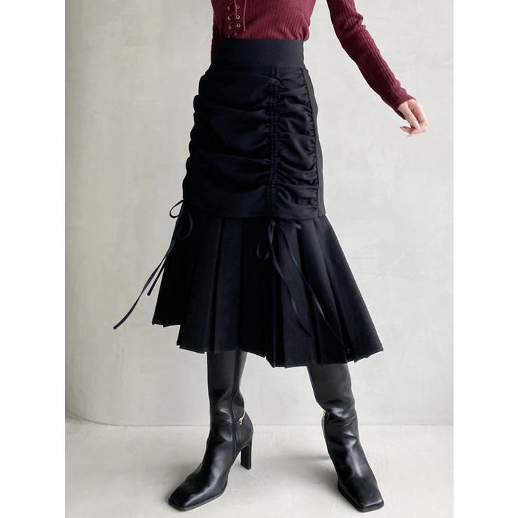 レイヤードプリーツミディスカート[品番：MKSW0066904]｜RESEXXY