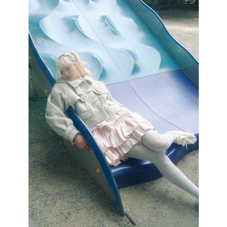 ホイップクリームミニワンピース[品番：MKSW0066256]｜merry jenny