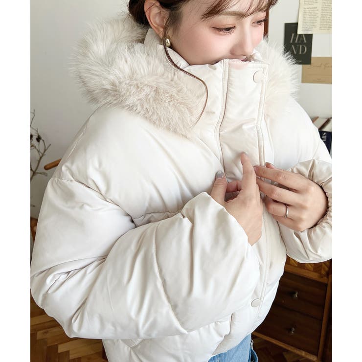 ファイバーダウンフードファーブルゾン[品番：ERMW0004232]｜moment+