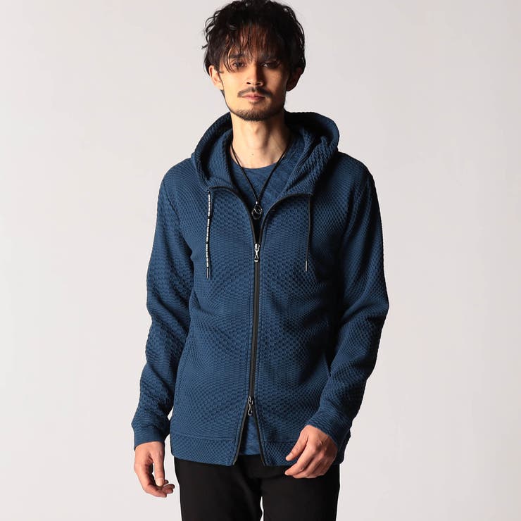 ジオメトリックジャガードフードパーカー[品番：NICW0007455]｜NICOLE