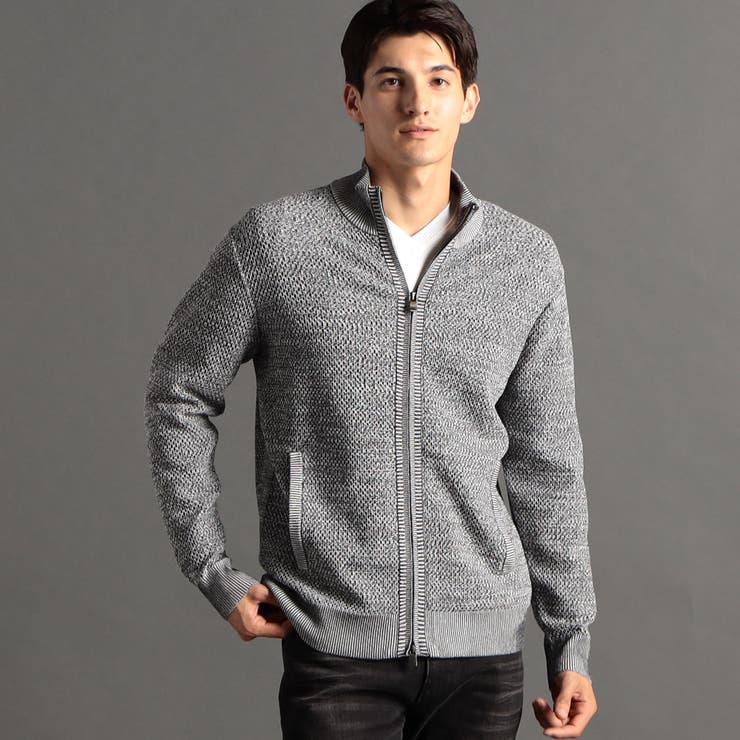 ハニカムジャカード ニットブルゾン[品番：NICW0004841]｜NICOLE