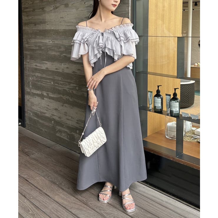 one after another】【ご褒美シリーズ】ブラウスセットワンピース[品番