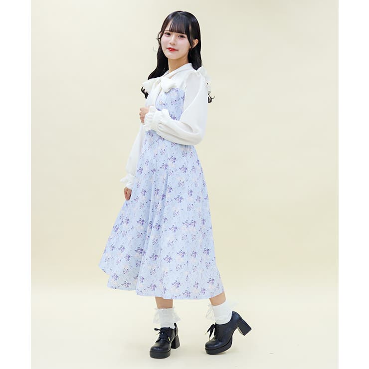 リボンブーケボウタイワンピース[品番：IGAW0005859]｜axes femme