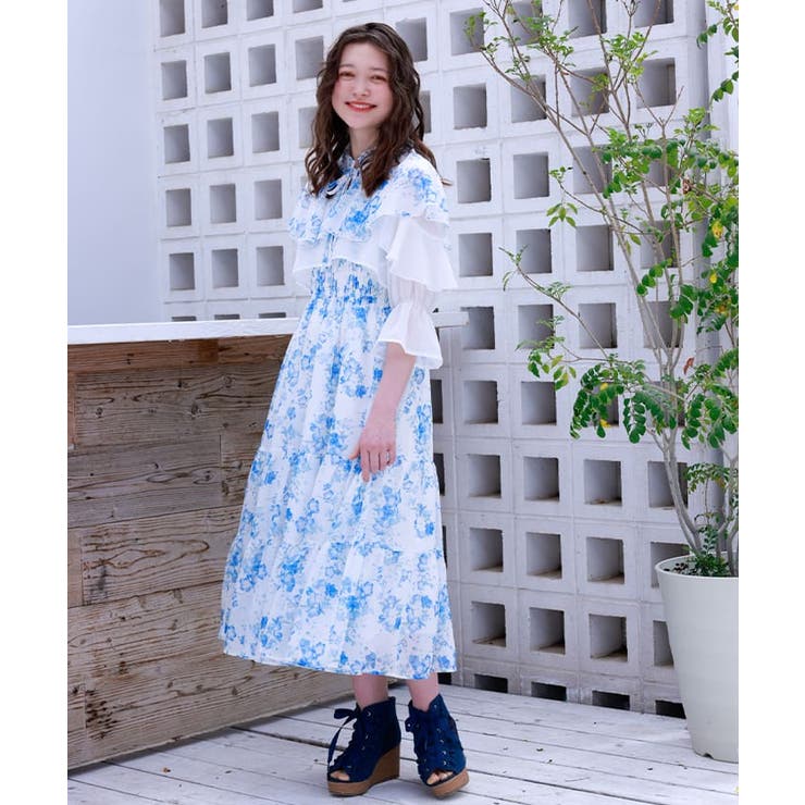 ネモフィラPTブラウス×ワンピース[品番：IGAW0006343]｜axes femme