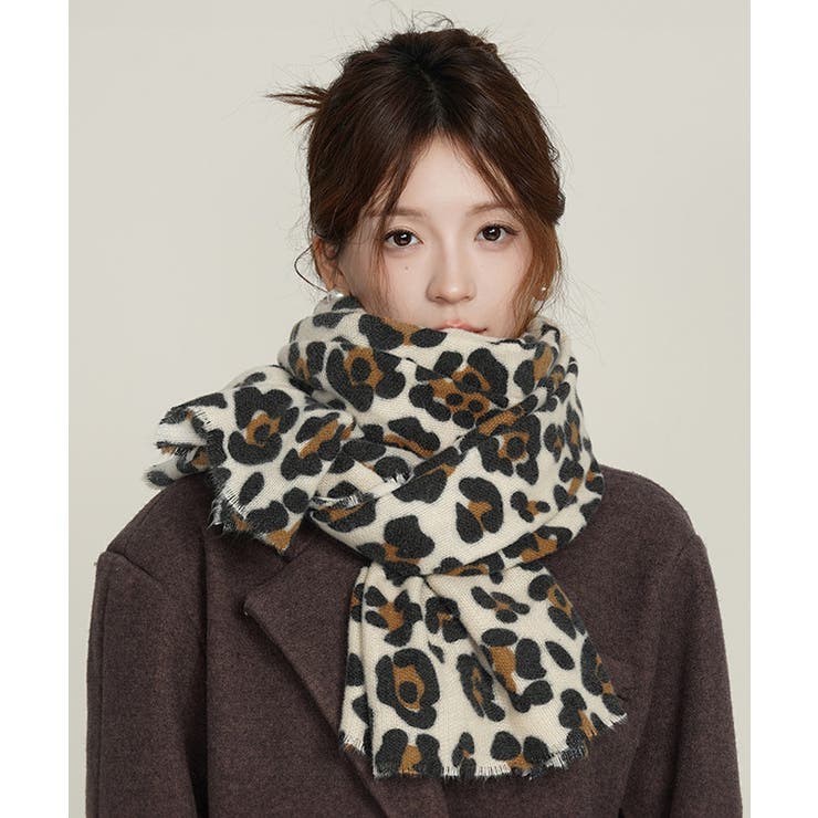 ストール レオパード柄 マフラー 春秋冬[品番：AGCW0005919]｜SUNSHINE