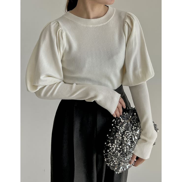 パフスリーブニットトップス[品番：GS000022508]｜Re:EDIT（リエディ