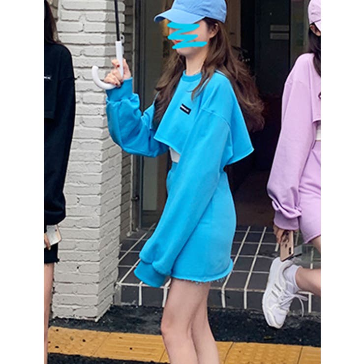 2点セット長袖トップス+スカート Y2K セットアップ[品番：KH000013614