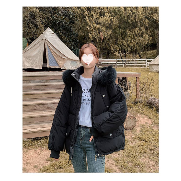 フード付きダウンジャケットレディース 中綿アウター Y2K[品番